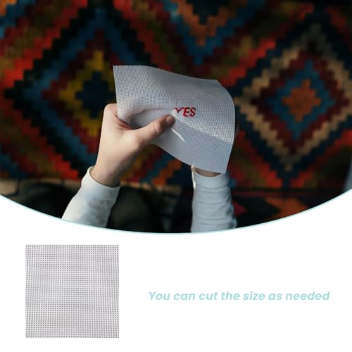 1Pack White Needlepoint Canvas, Polyester Cotton Mesh Canvas Sheets, 14 Mesh Blank Embroidery Canvas Sheets for Knit and Crochet Projects(36 x 63 Inch)