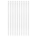 uxcell 50 Pcs Large Eye Sewing Needles, 2.24 Inch 1mm High Carbon Iron Embroidery Thread Needle Sewing Big Eye Needle Knitting Needles for Hand Sewing Art Crafts, Silver - size: 57mm, 1mm