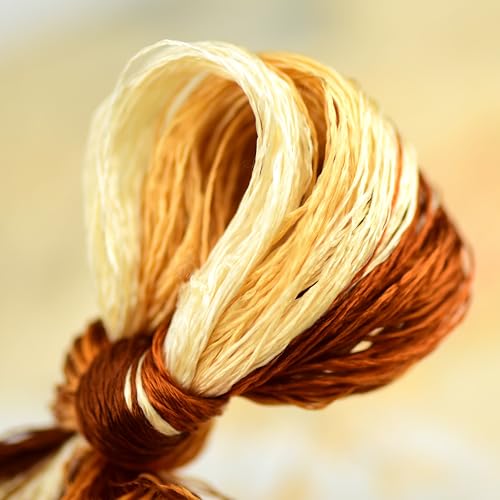 Natural 100% Mulberry Handmade Embroidery Silk Thread Silk Floss (46) - color: 46