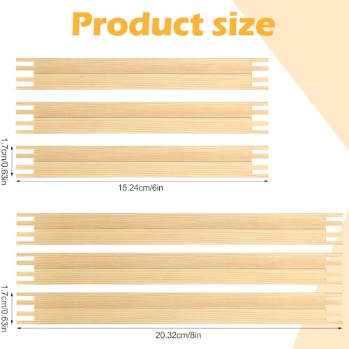 12 Pcs Stretcher Bars for Needlework 2 Size Wood Needlepoint Stretcher Bars - color: Natural, size: 2 Size