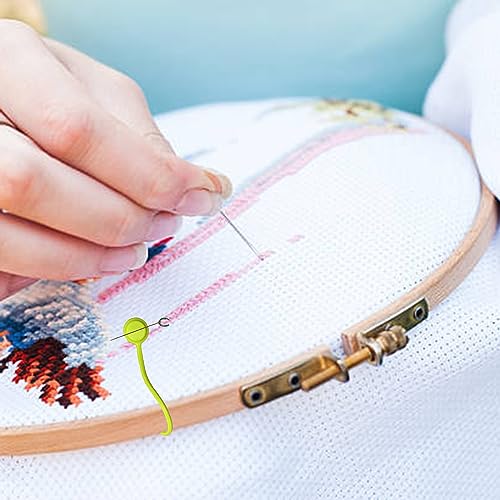 SPANSEE 4 PCS Magnetic Fabric Clips, Silicon Needle Minder, Magnetic Needle Keeper for Cross Stitch Embroidery, Needle Holder, Magnetic Needle Minders, Cross-Stitch Gift