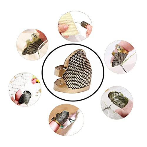 Tsnamay Bronze Adjustable Thimble Hand Sewing Repair Needlework - color: Bronze