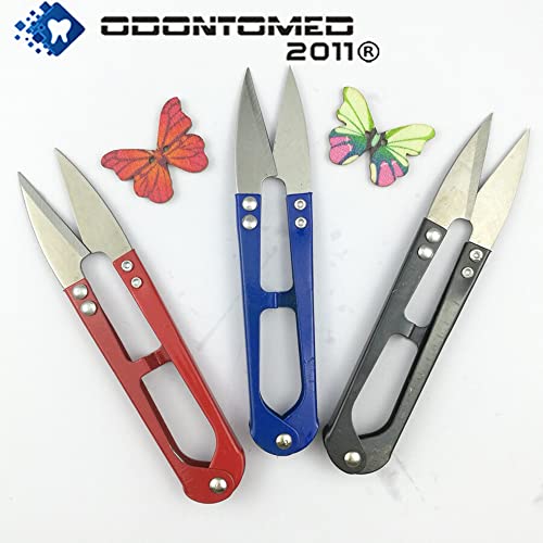 Pack of 3 Pcs Sewing Scissors Clippers Multipurpose Quick-Clip Yarn Thread Cutter Portable Embroidery Thrum Fishing Thread Cutter Mini Snips Trimming Nipper for Stitch Small Plants Crafts DIY Projects