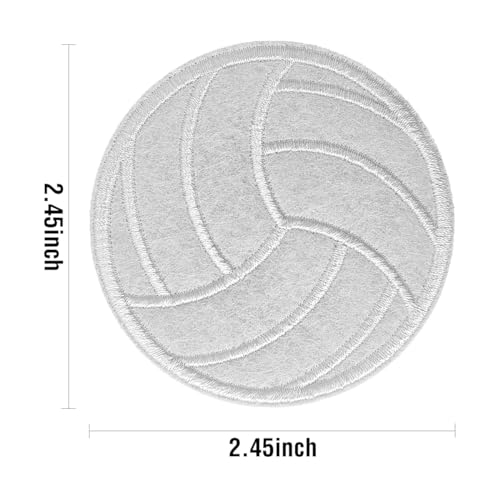 12Pcs Volleyball Iron on Patches, Iron on Embroidered Applique Patches for Jackets, Hats, Backpacks, Jeans - color: 12pcs Volleyball