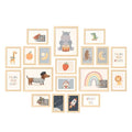 upsimples Picture Frames set of 19, Including 8x10, 5x7, 4x6 Natural Frame - color: Natural