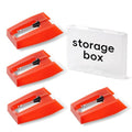 4-Pack Record Player Needles for Crosley and Victrola, Ruby Stylus