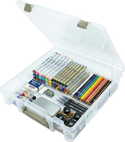 ArtBin Super Satchel 1-Compartment Craft Storage Box, Clear - color: Gold, size: 1 Pack