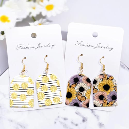 Polymer Clay Transfer Paper, 20 Pcs 4 Designs Lemon Leaf Floral Butterfly Water Soluble Transfer Sheet for Polymer Clay Earrings Jewelry Making Disposable Stickers DIY Crafts 5.82X3.93 inch - color: 4 Pattern Sets