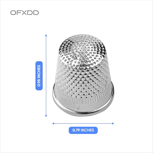 Thimbles for Hand Sewing - Metal Sewing Thimbles for Fingers - Thumb Thimbles for Hand Quilting - Stainless Steel Finger Protectors for Sewing, Embroidery & Craft, Sewing Tools