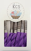 KCS 25 M/Skein Mercerized Pearl Cotton Crochet Needlepoint Thread,Size 5,6 skeins,Violet - color: Violet