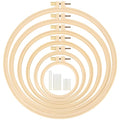 Caydo 6 Pieces Embroidery Hoops with 16 Pieces Needles, 3 Inch to 10 Inch - style: 6 PCS