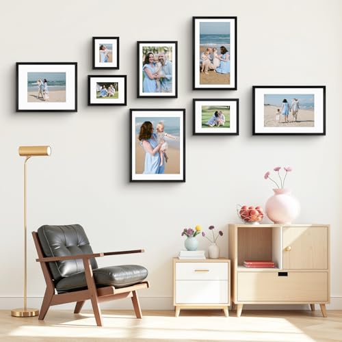 Golden State Art 12x18 Black Picture Frame Mat for 11x17 Real Glass - color: Black, size: 12x18