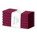 Blue Needles Solid Cloth Napkins 100% Cotton Set of 6-18 x 18 Inches - color: Burgundy, size: 18" x 18" (Set of 6)