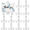 LonlyEagle 12 Pack 3 Inch Clear Plastic Easels or Stand/Plate Holders to Display Pictures or Other Items at Weddings, Plate Stands for Home Decoration, Birthdays, Tables - size: 3 inch