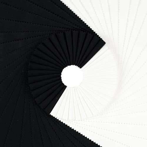 Craftido-20 Options-100% Cotton Jelly Roll Fabric Precut Strips for Quilting, Crafting, and Sewing, 40 Strips 2.5" x 44" Assorted Bundles for Rugs, Quilts, DIY Crafts and Home Decor-20 White+20 Black - color: 20 White+20 Black