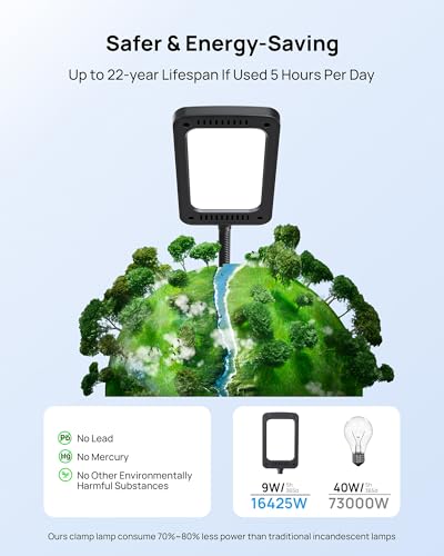 TROND LED Desk Lamp with Clamp, 1000LM Bright 3-Level Dimmable Desk Light - style: Type A Clip Lamp