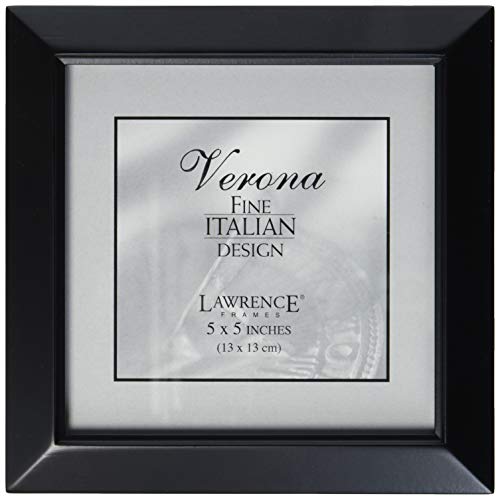 Lawrence Frames Estero Collection, Black Wood 5 by 5 Picture Frame - color: Black, size: 5x5