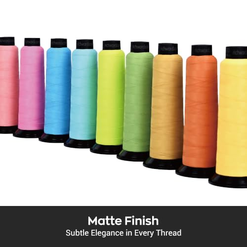 BAI Matte Machine Embroidery Thread 120D/2 40 wt Low Shine Yellow-8191 - color: Yellow-8191