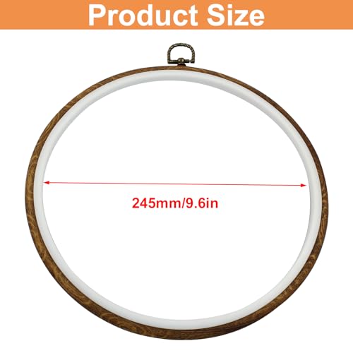 Waziaqoc 10 Inch Embroidery Hoop Frame Set, Round Circle, 3 Pcs - style: 10 inch