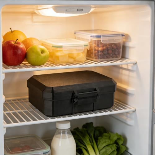 3/10/30 ml Peptide Case for Fridge, Room for Syringes and Skin Prep Wipes - color: Black - 2x10ml+4x3ml+1x30ml