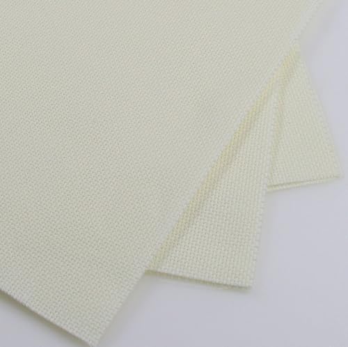 KCS 3 pc of 12" x 18"(30cmx45cm) Counted Cotton Aida Cloth Cross Stitch Fabric (Antique White,18CT) - color: Antique White, size: 18CT