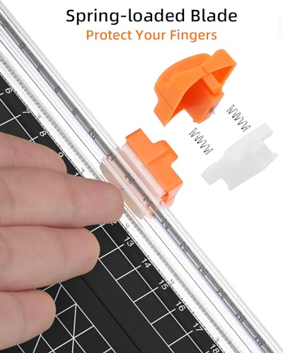 Firbon A5 Paper Cutter, Small Straight Paper Trimmer with Side Ruler - color: A5-black