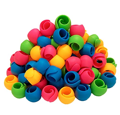 100pcs Thread Spool Savers - Prevent Thread Tails from Unwinding for Sewing and Embroidery Machine Spools - color: 100pcs (4Colors:Rose,Orange,Blue,Green)