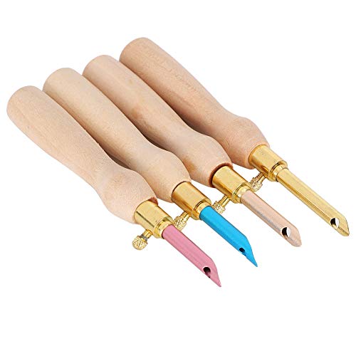 Lavor Punch Needle Supplies 10×6×2 4pcs Portable Punch Needle Knitting Embroidery Pen Wooden Handle for Sewing Felting DIY Craft Handwork