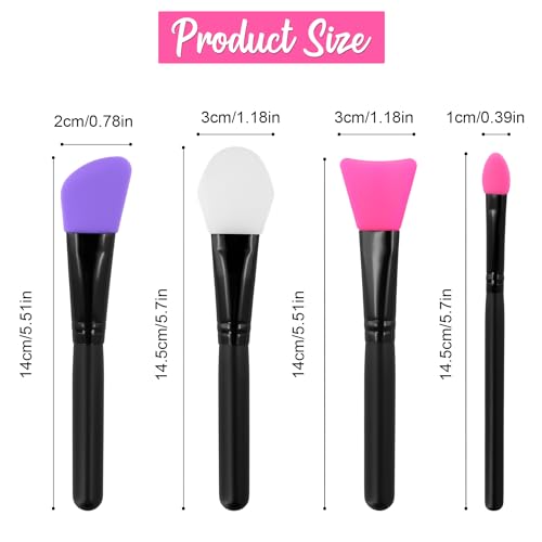 4pcs Silicone Sewing Stiletto Tools, 4 Design Quilting Binding Tool Sewing Position and Press Tools Fingers Protector Multifunctional Sewing Seam Guide Quilting Presser Facial Face Mask Brush