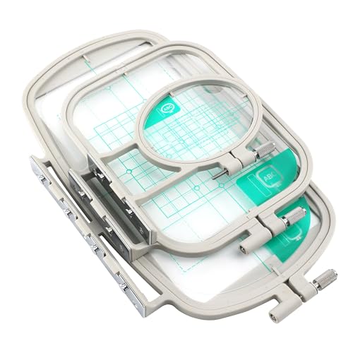Sew Tech 3pcs Embroidery Hoops for Brother, 1x2.5 4x4 4x6.75in Frame Set