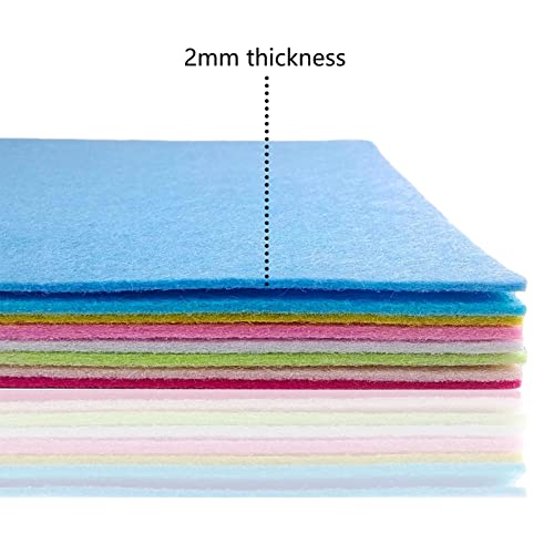 Jtnohx Stiff Felt, 2mm Thick Felt Sheets for Crafts, 8"x12" Hard Felt Fabric Squares 8Pcs for DIY Projects (Pink Blue Series) - color: Pink Blue Series