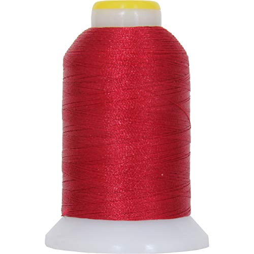 ThreadArt 60wt Embroidery Bobbin Thread, 1000M, Christmas Red - color: Christmas Red