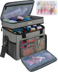 Sewing Organizer Bag with Removable Tray & Double-Layer - color: Grey