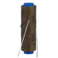 Waxed Thread, Strong Thread for Leather, Upholstery, Shoe, Bag, incl. Needle (Colour: Dark Green) - color: Dark Green