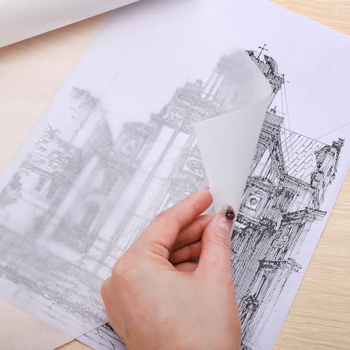 Tracing Paper Roll 17 in × 25 yd, White Translucent for Sewing, Drawing - size: 17in x 25yd