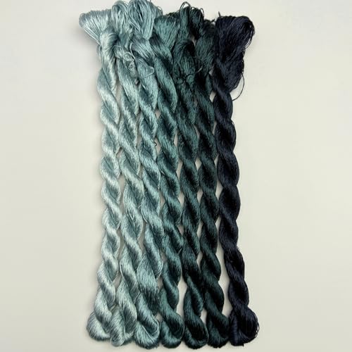 100% Mulberry Silk Embroidery Thread 7 Colors 110m Each (49 - color: C49