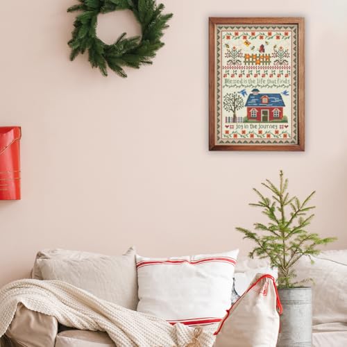 FREEBLOSS Cross Stitch Wall Hanging Kits Joy in The Journey 13.8 * 19.7inch
