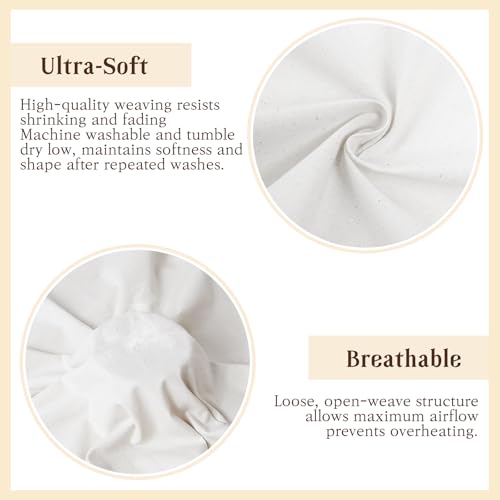 100% Cotton Muslin Fabric, 60 Inch Unbleached Muslin Linen Fabric by The Yard for Sewing Embroidery, Garments, Crafts Material-Natural (Bleached, 2/3 Yard) - color: Bleached, size: 2/3 Yard