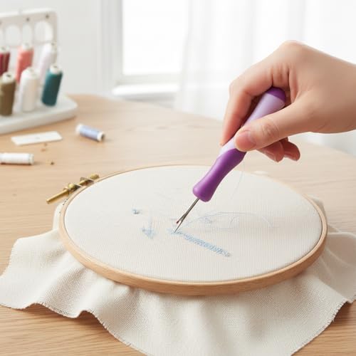 2 Pcs Seam Rippers for Sewing and Thread, Sewing Seam Thread Removers with Ergonomic Grip Stitch Remover Tool for Cross-Stitch, Embroidery, Needlework