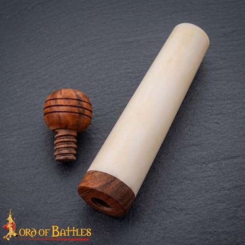 Lord of Battles Genuine Bone Needle Holder Durable Sewing Tool Organizer Medieval Needles Storage Case for Sewing, Embroidery & Crafting Needles Storage (Bone Holder)