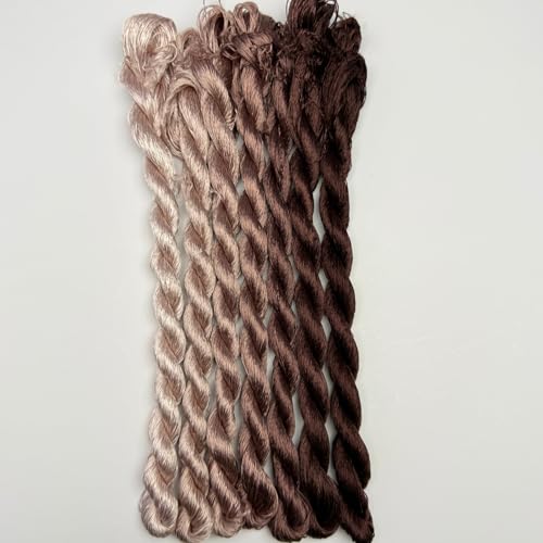 100% Mulberry Silk Embroidery Thread 7 Colors 110m Each (59) - color: C59