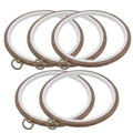 Joyangy 5-Pack 6 Inch Imitation Wood Embroidery Hoops for Cross Stitch - size: 6inch