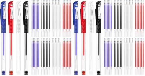 Outus 8 Pcs Heat Erasable Pens Fabric Marking with 56 Refills Quilting - size: 64 Piece Set (Pack of 2)