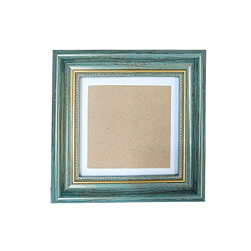 Picture Frame 5x5 Blue Square Photo Frame Desktop Display Mount on the wall. Front opening 4.8x4.8. Plastic Panel (not Glass), Plastic Packaging (not Carton).Tips, Peel Off The Panel's Film. - color: Blue, size: 5x5