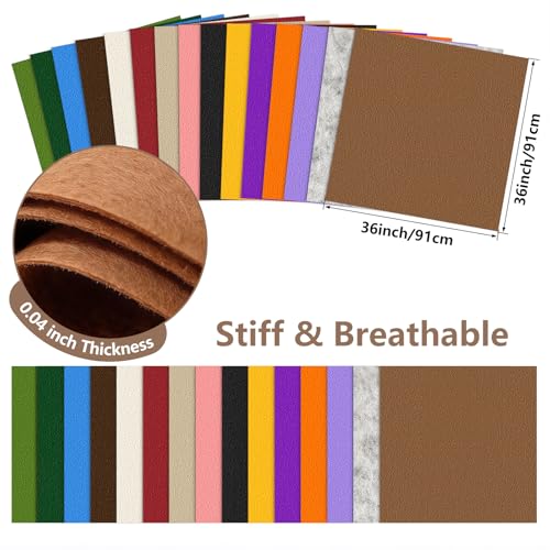 Coffee Stiff Felt Sheet 36'' X 36'', 1mm Large Felt Fabric Sheet for Crafts - color: Coffee