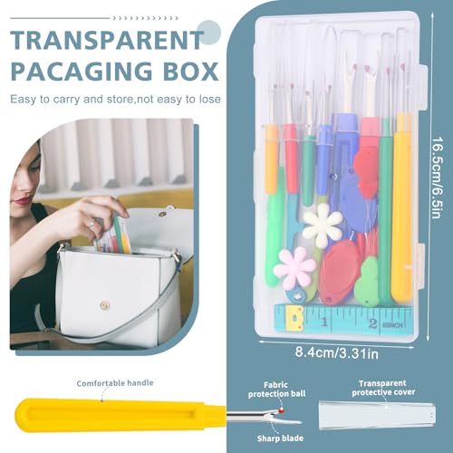 ZMAAGG Seam Ripper, 15 PCS Seam Rippers for Sewing, Stitch Remover Tool - size: Upgraded Version