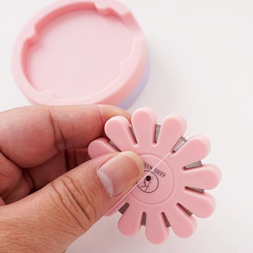 Yushen Thread Cutter Tool for Sewing, Flower Thread Cutting with Stand Quilting Supplies for Sewing Tools Magnetic Pins Holder Chain Piecing Blade Not Removable (Purple Case) - color: Purple Case