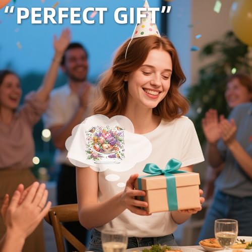 POETRYDRAW Diamond Art Ornament Desktop Kit Cup Flower, Stand Up Diamonds Painting Ornament for Adults, 5D DIY Special Diamond Gem Craft Tabletop Placement Board Kit - color: Cup Flower
