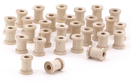 Hygloss Products Wooden Spools for Arts and Crafts – Splinter Free – 5/8 Inch, 30 Pieces (8571) - size: 5/8-Inch, 30 Pc.