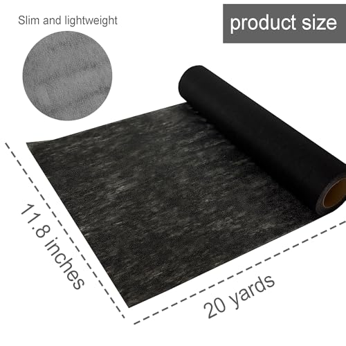 QIDIWIN Iron-On Non-Woven Fusible Interfacing - No-Sew Fabric Structure Support & Stability Ideal for DIY Sewing Quilting Embroidery Crafts, Medium & Lightweight Options (Lightweight, Black) - color: LightWeight, Black